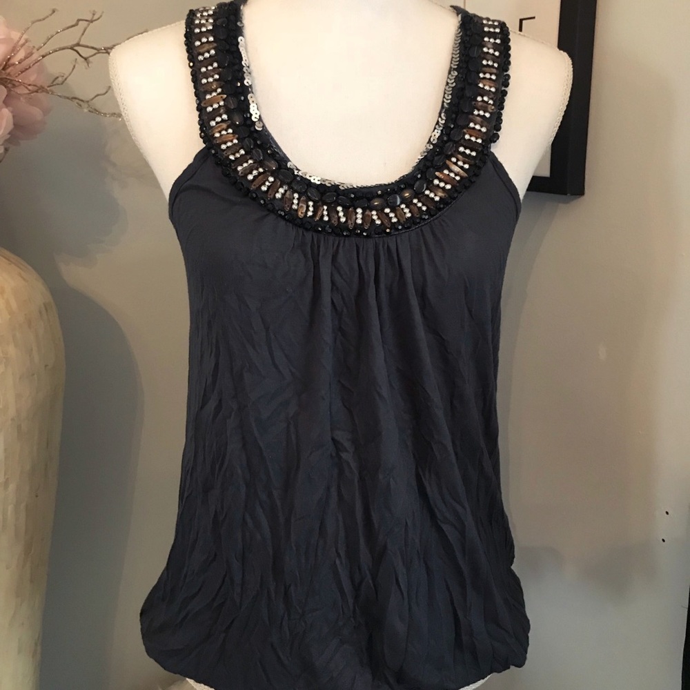 Dark gray top